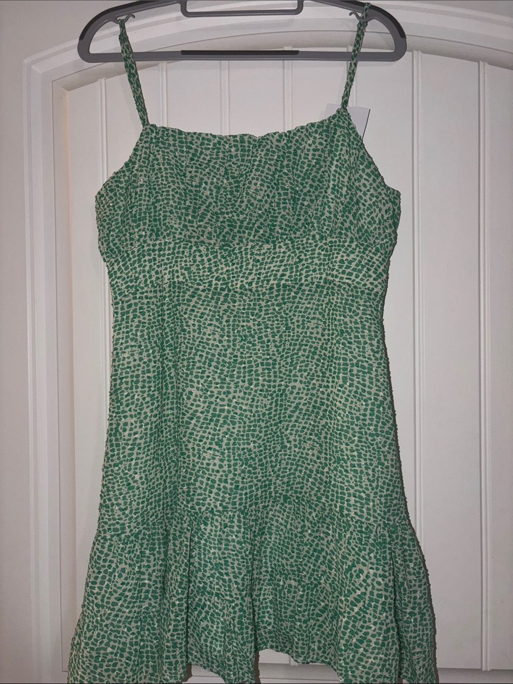 Nasty Gal Green Spotted Cami Mini Dress